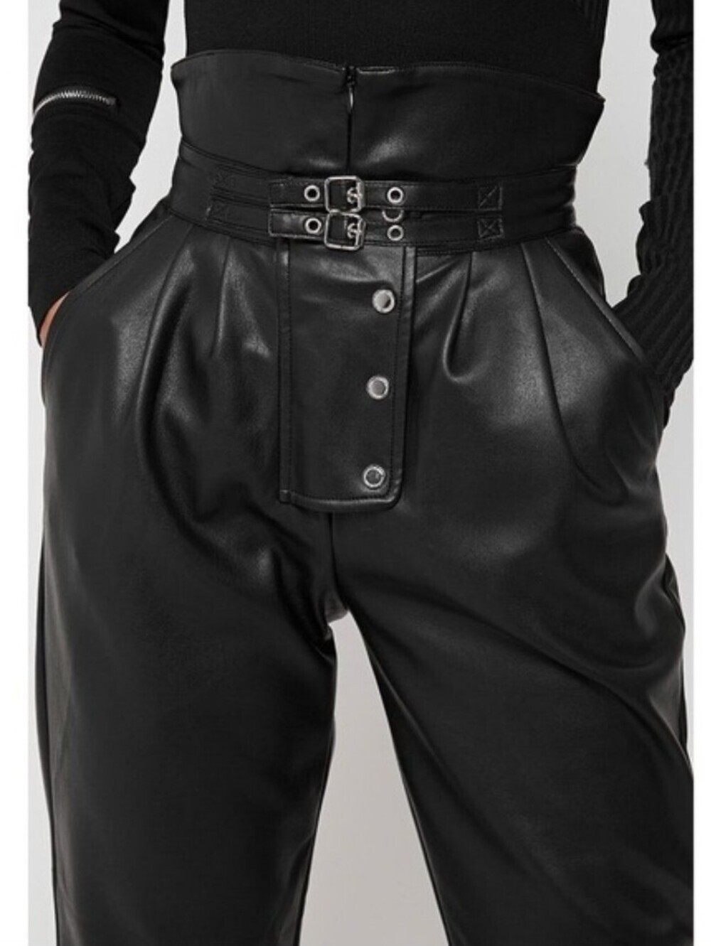 Maniere De Voir Leather Trousers